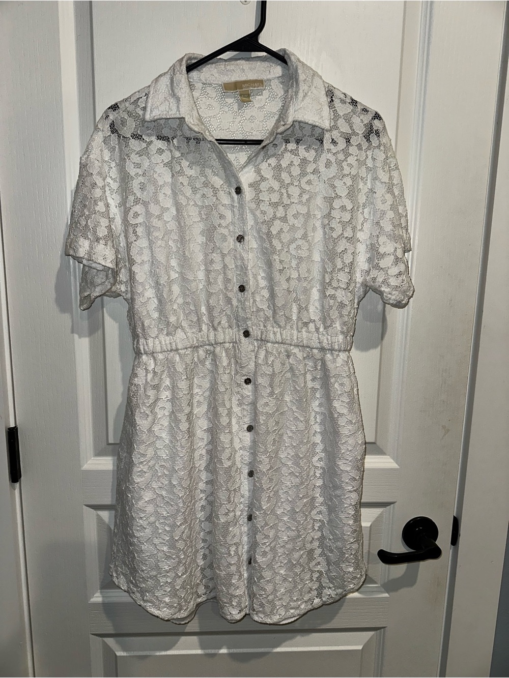 Michael Kors White Lace Midi Dress